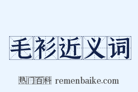 毛衫近义词是什么意思的图片